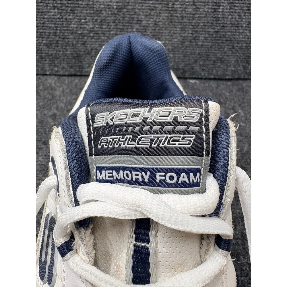 Skechers Mens M-Fit Memory Foam Training Sneakers White Navy 50122 Size 11